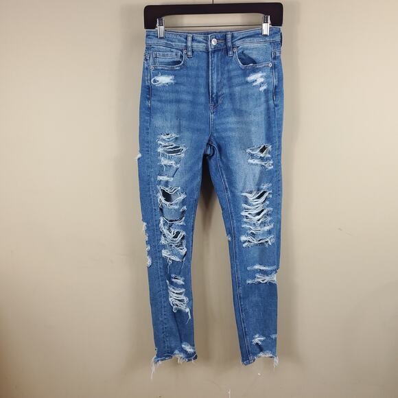 American Eagle Heavily Distressed Mom Jean Size 2 - Picture 1 of 12